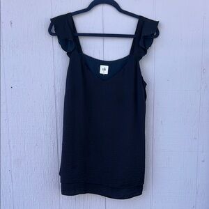 CAbi Navy Ruffled Camisole Top